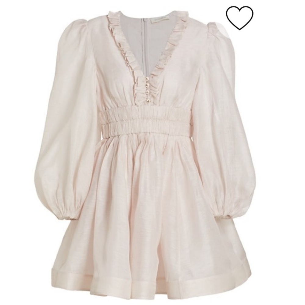 Zimmermann Rhythmic Frill V-Neck Minidress